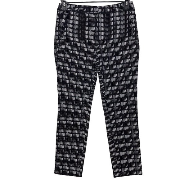 ADRIANNA PAPELL ANKLE WHITE & BLACK SLIM LEG dress PANTS 4 - Picture 2 of 7